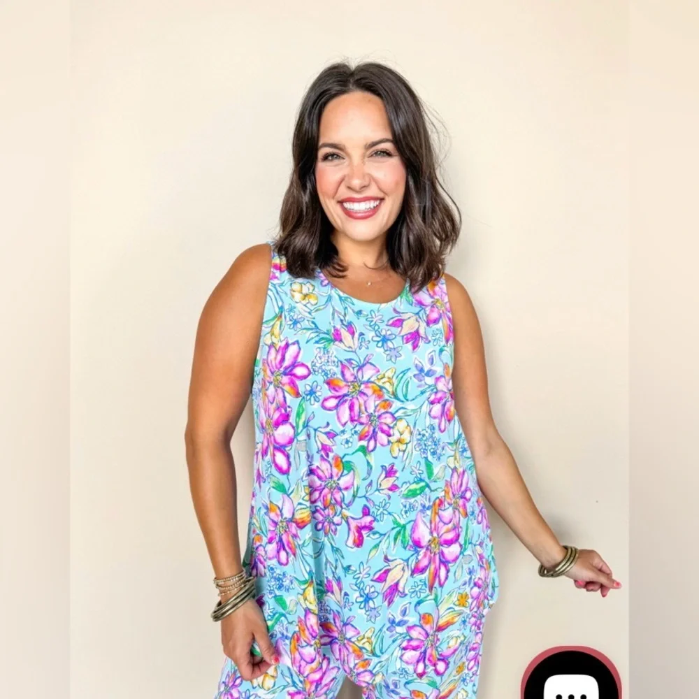 THE DEAR SCARLETT SUNKISSED
AQUA FLORAL SET - Picture 2 of 3